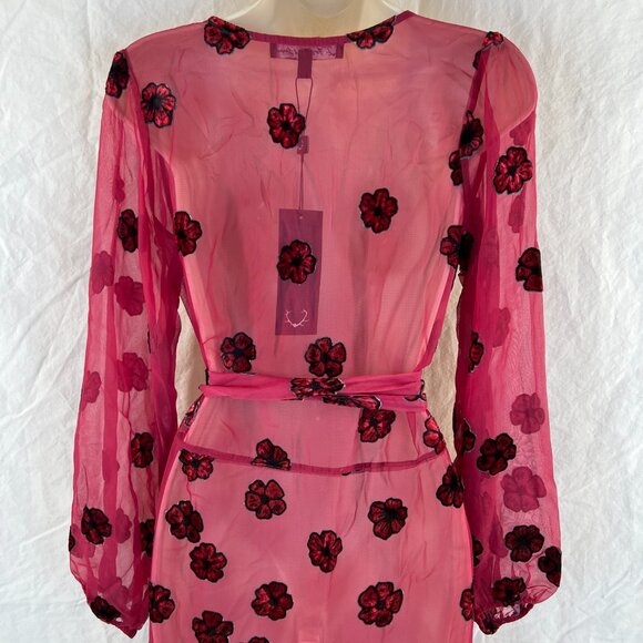 For Love & Lemons Heather Scarf Sheer Midi Dress $237 - Picture 6 of 12